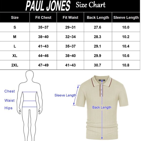 PJ PAUL JONES Mens Knitted Polo Shirts Short Sleeve Textured Pullover Golf Polo - Picture 3 of 9